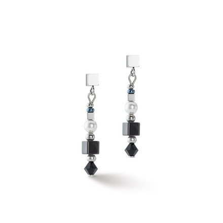 Серьги Coeur de Lion Black-Silver 4355/21-1317