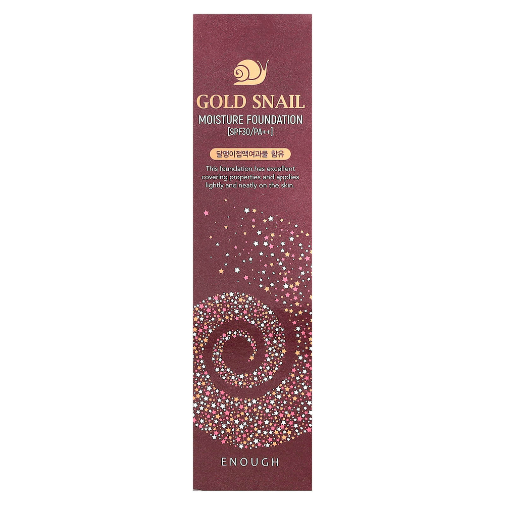 Enough, Gold Snail, увлажняющая основа, SPF30 PA ++, # 21, 100 мл (3,38 жидк. унц.)
