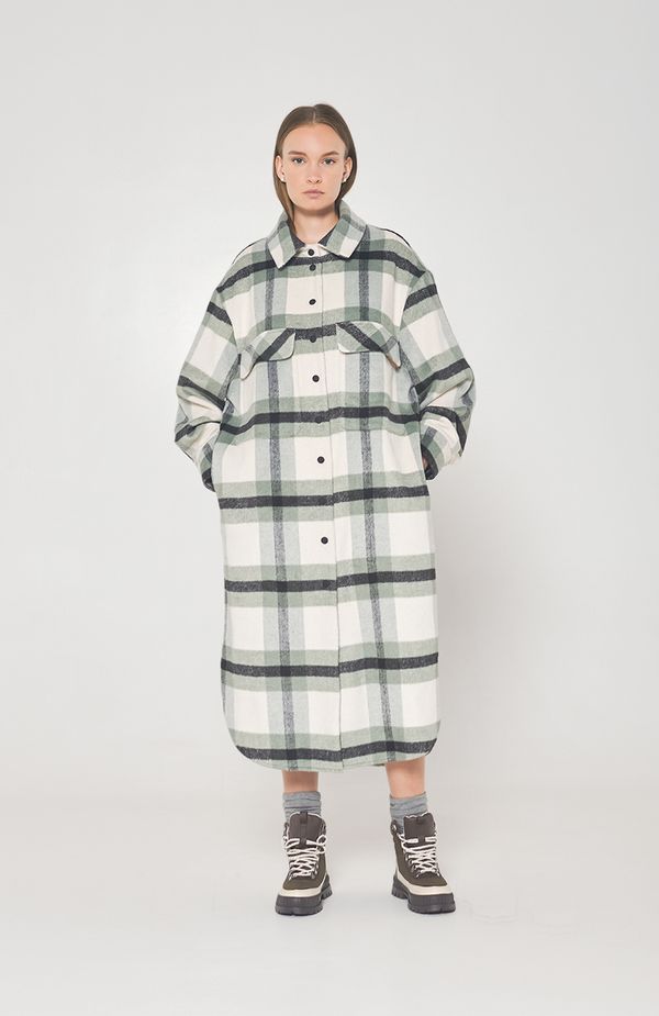 Пальто-Рубашка AC008 зеленое - фото 6