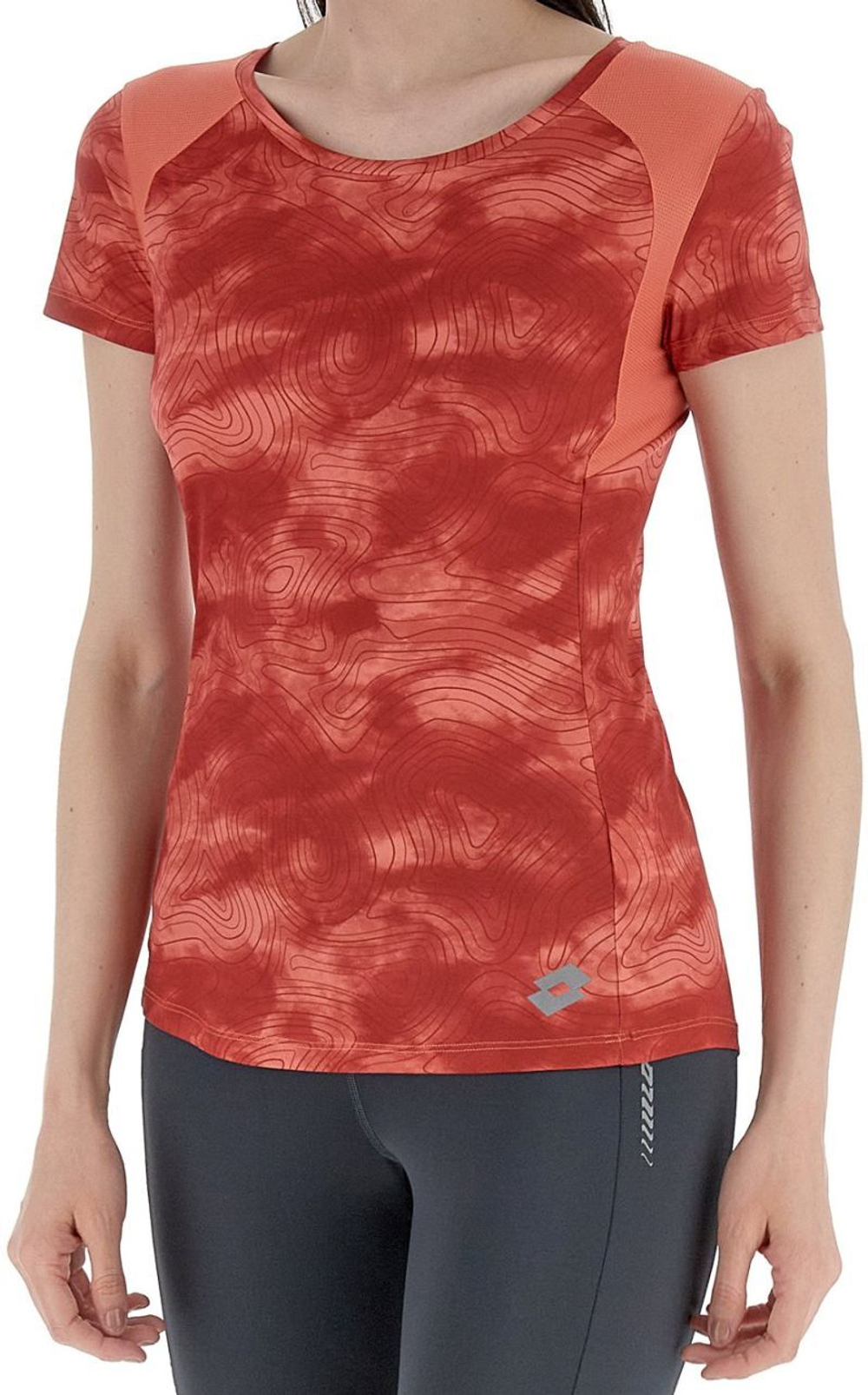 Женская теннисная футболка Lotto Running III T-Shirt PRT - красный