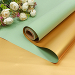 Пленка В рулоне 10 м х 58 см двухсторонняя (Зеленый, Золотой)