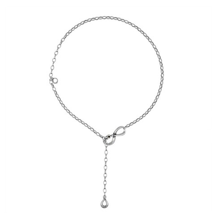 Колье Ciclon с серебряным покрытием Eternidad Grey B213812-10