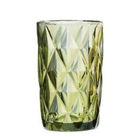 Стакан высокий d=80 мм, h=120 мм, объем 340 мл, стекло, Goreous, SouthGlass (Китай) S04612DLINOLDGREEN