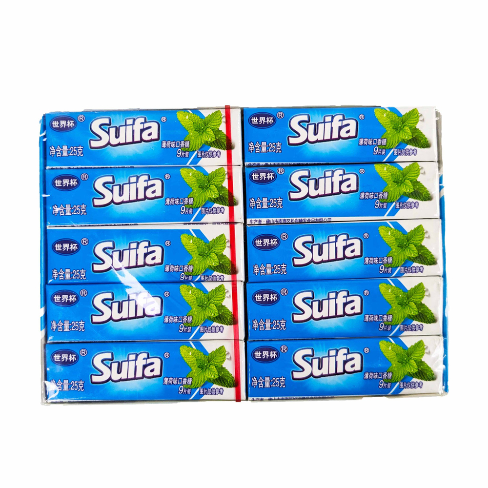 Жевательная резинка SUIFA с начинкой МЯТА 25гр