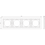 Рамка Wave 4-я,  цвет мокко,  серия A07 Donel