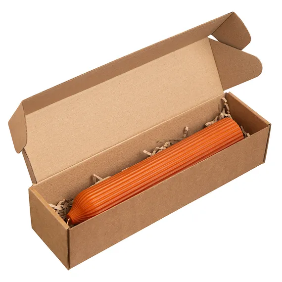 Свеча декоративная оранжевого цвета Edge 25,5 см