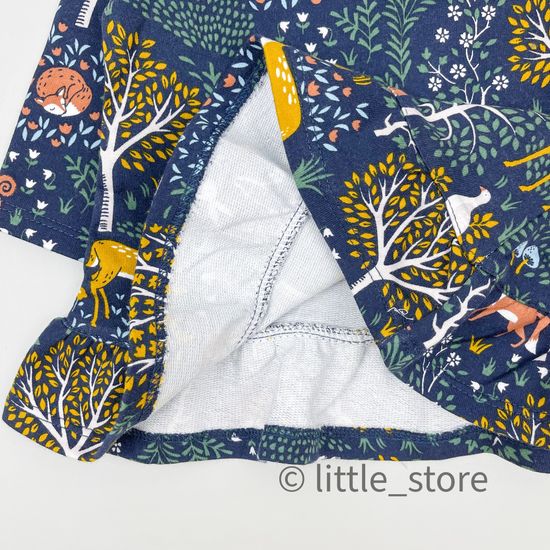 Свитшот из футера "Осенний лес" индиго