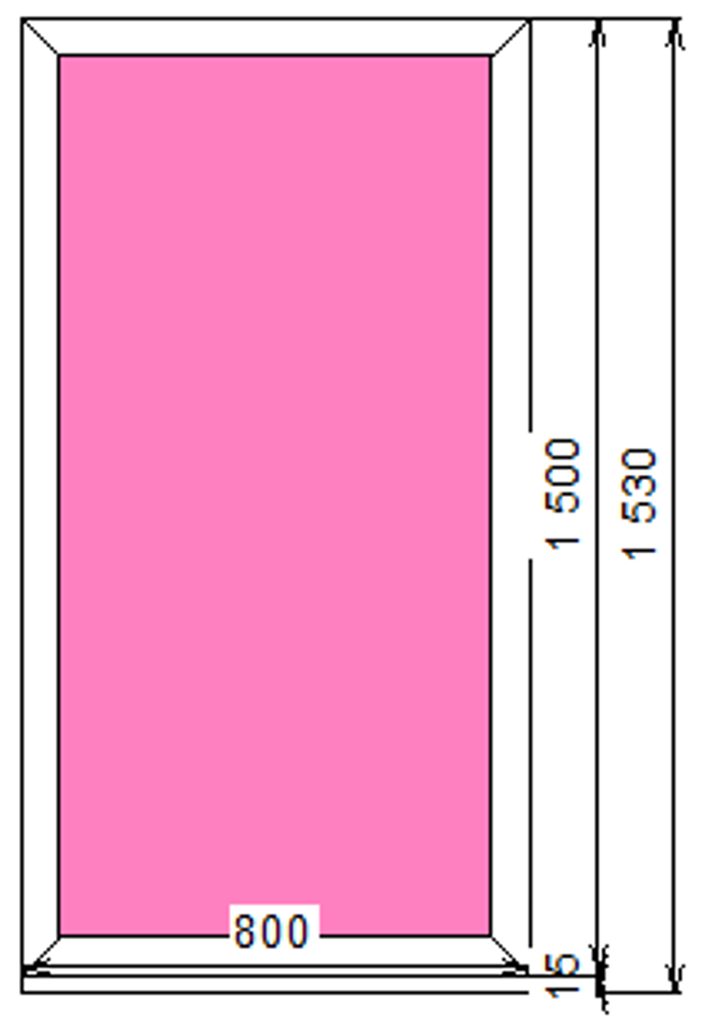 Пластиковое окно 1500 х 800 ТермА Эко
