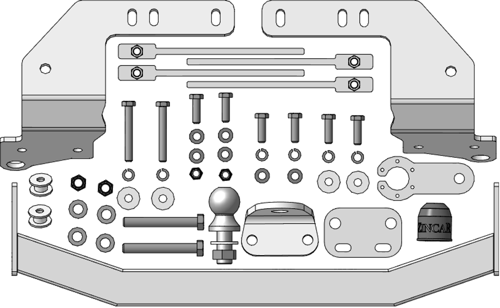 Фаркоп ОЦИНКОВАННЫЙ с эл-кой Smart для Toyota Land Cruiser 200 (Excalibur и Executive) (Оцинк. шар)(паспорт и сертификат в комплекте) ZT102FE