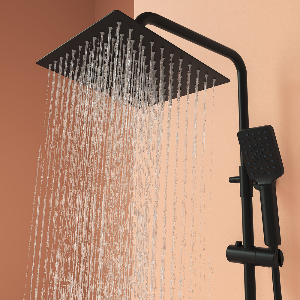 Душевая система Sancos Kanedo с термостатом черный матовый, арт.SC7100MB