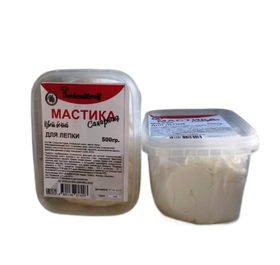 Мастика ДЛЯ ЛЕПКИ на какао масле Domkonditeroff 0.5 кг белая