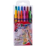 Мелки восковые 12цв. Crown ArtStory, круглые, мини, выкручивающийся стержень, ПВХ