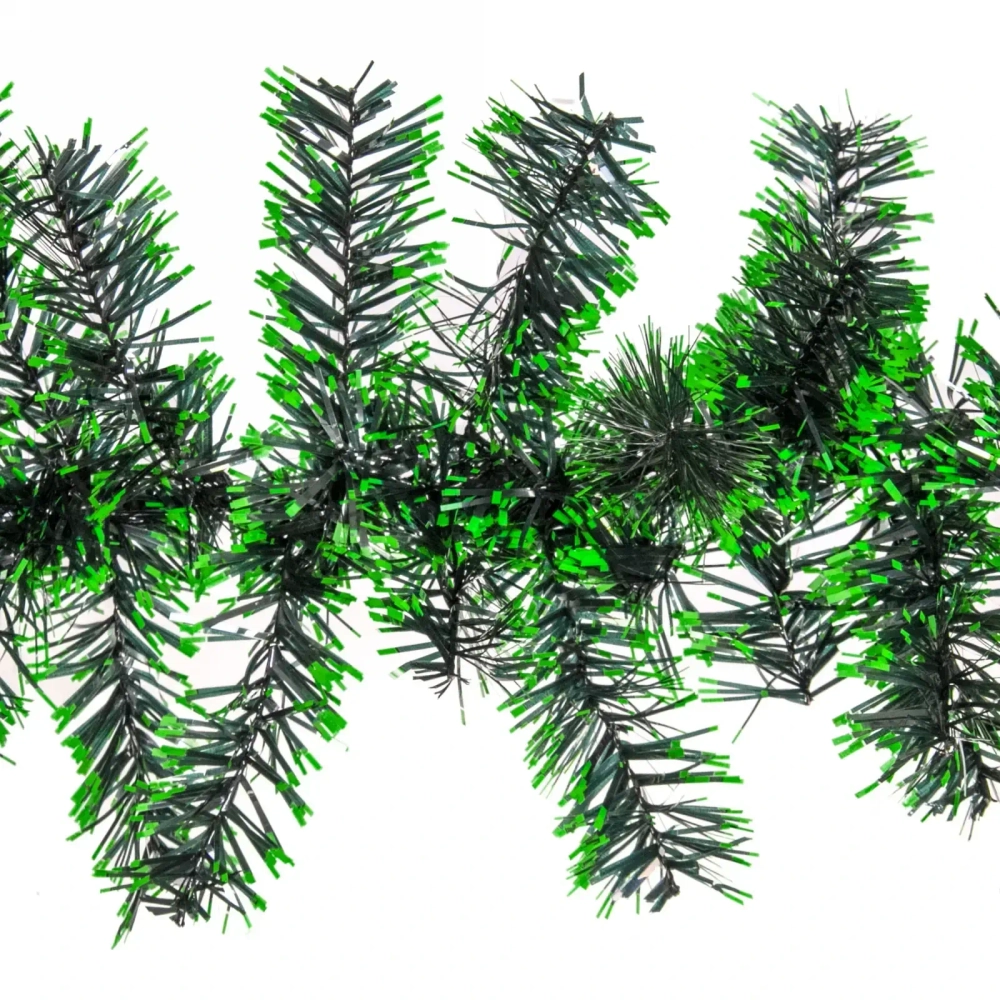 Гирлянда хвойная «Северное сияние» 2,7 м (180 веток) ПВХ, зеленый иней