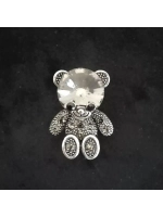Брошь мишка античное серебро