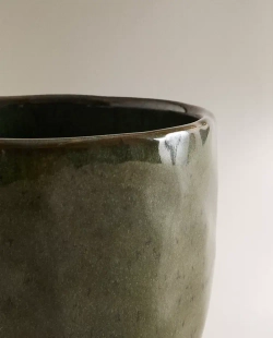 ZARA HOME БЛЕСТЯЩИЙ СТАКАН ДЛЯ ЗУБНЫХ ЩЕТОК, ЗЕЛЕНЫЙ