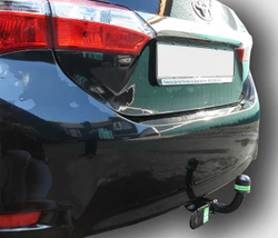 Фаркоп(прицепное) Лидер-Плюс для TOYOTA COROLLA (E15 / Е16) (седан) 2007-2013/ 2013-2019(паспорт и сертификат в комплекте)(без электрики)T117-A