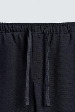 ZARA БРЮКИ-ДЖОГГЕРЫ КОМФОРТНОЙ ПОСАДКИ, МОРСКОЙ СИНИЙ