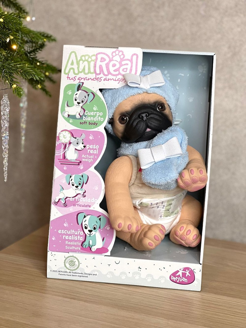 Игрушка мягконабивная 35см AniReal Бульдог (60110)