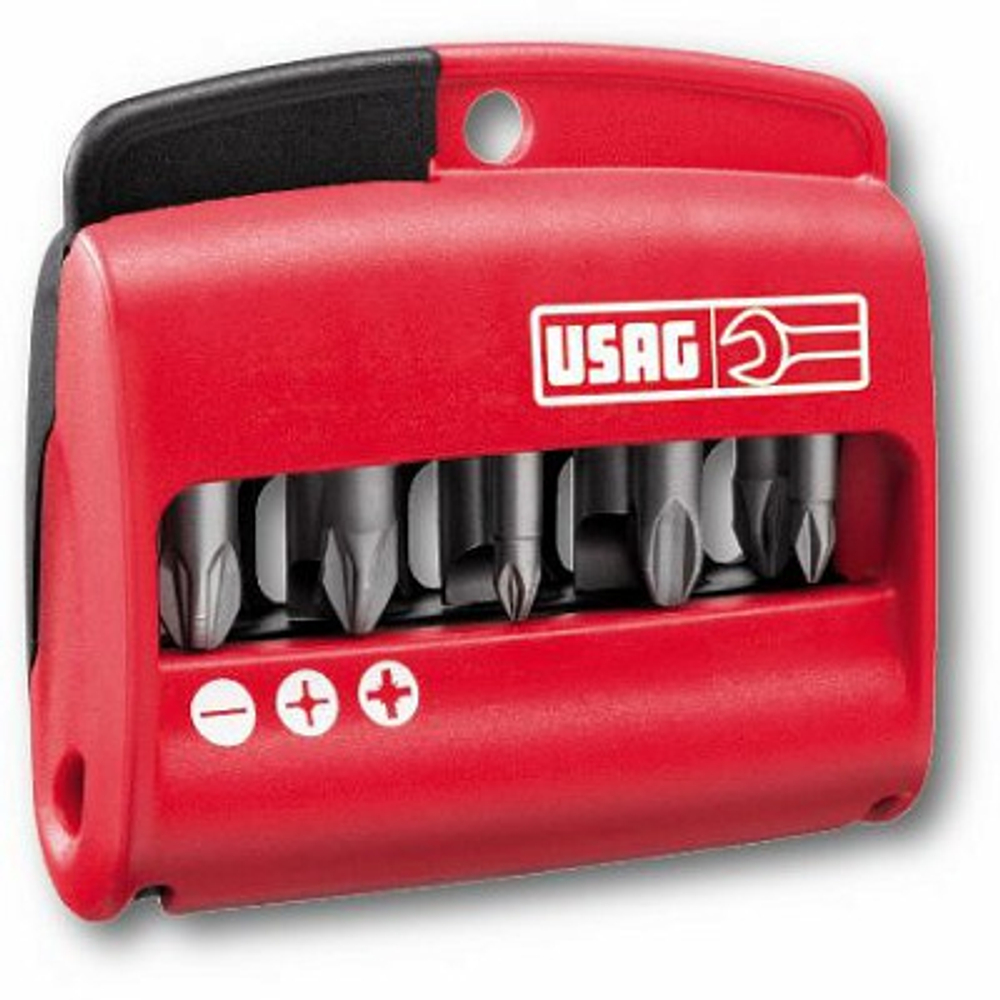 692 S11  Набор бит для шлицевых и крестообразных винтов , 11 предметов, USAG (Италия)