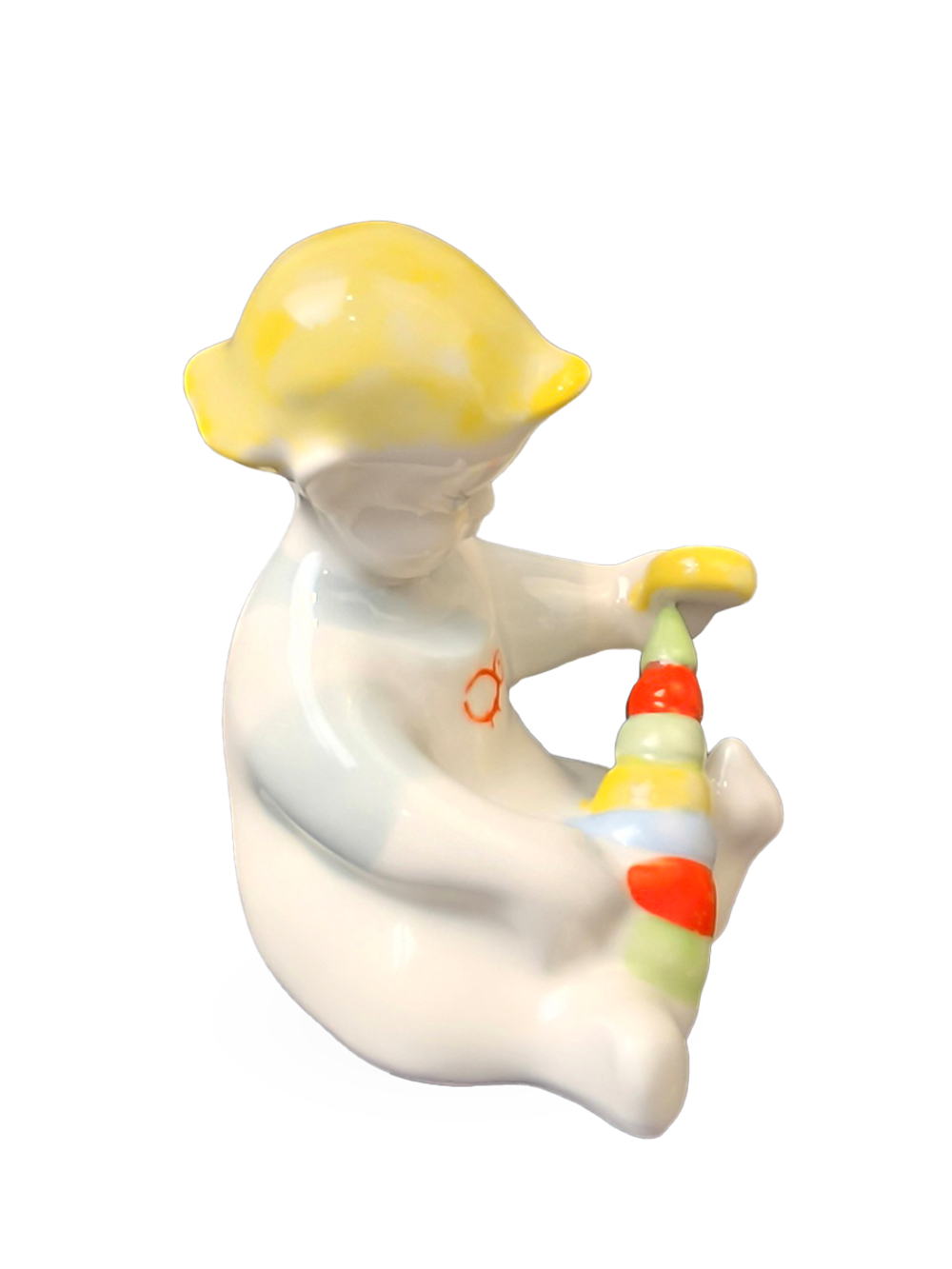 Фарфоровая статуэтка "Мальчик с пирамидкой" Городница