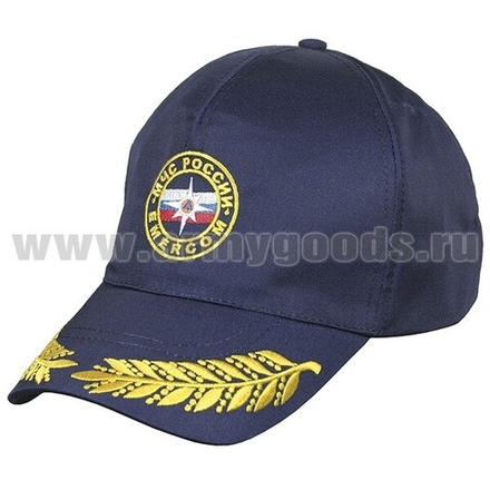 Бейсболка синяя вышитая МЧС России Emercom