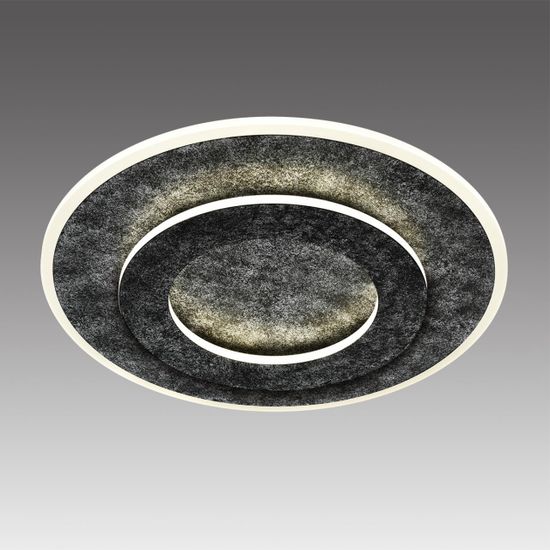 7741/40L MITRA LED SN 074 Светильник металл/акрил/черный/серебряная патина LED 40Вт D380 IP20 SATURN