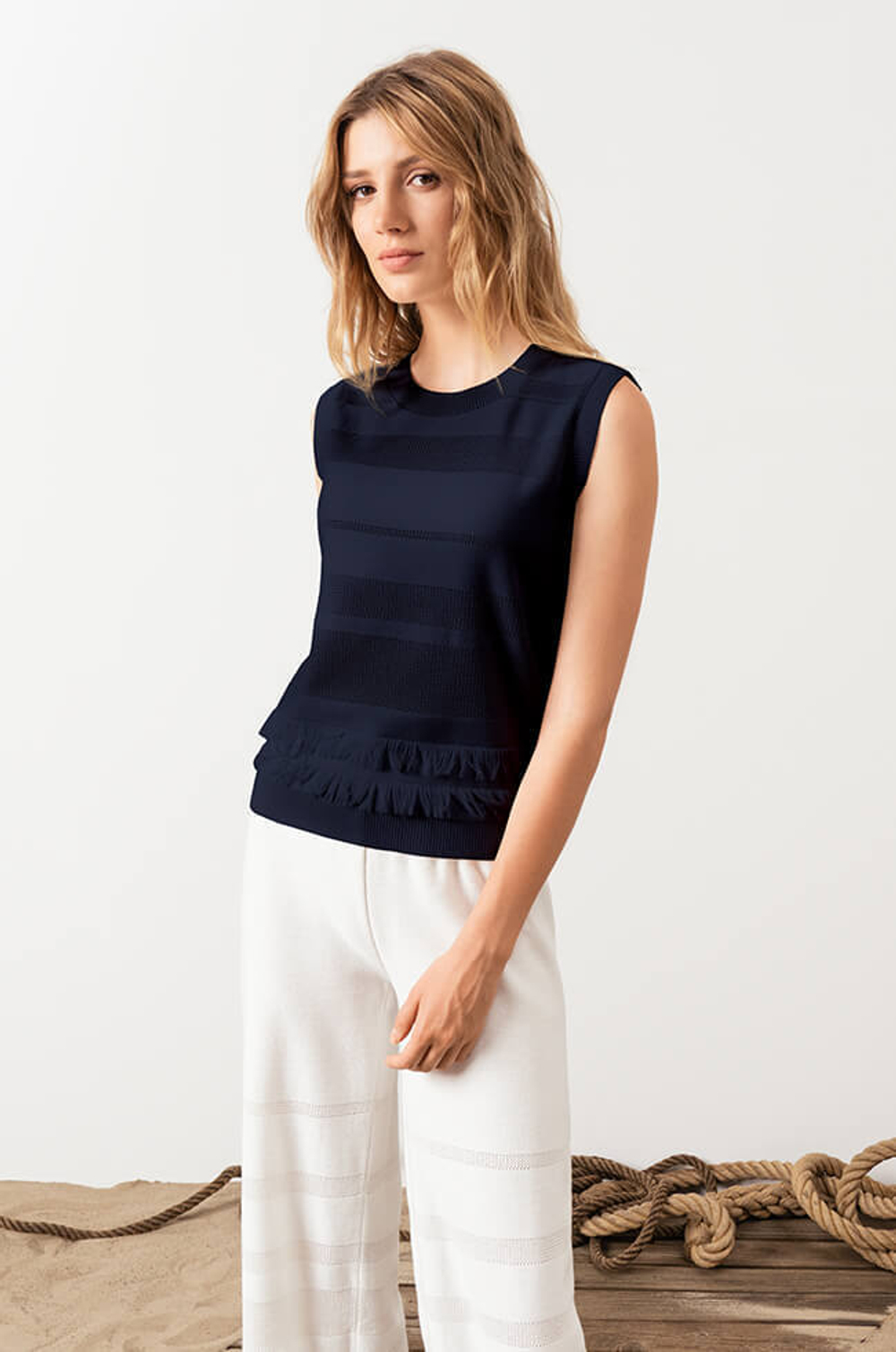 23007 Топ женский (темно-синий)