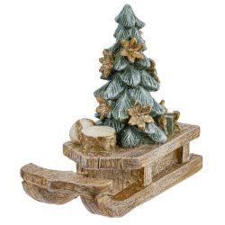 GAEM Фигурка декоративная "Елочка на санках", L11 W4,5 H10 см