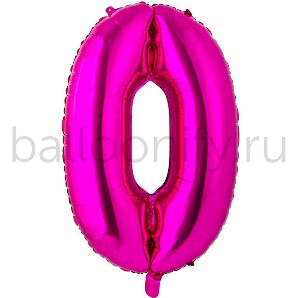 Шар ЦИФРА 0 Fuchsia 26" 66 см
