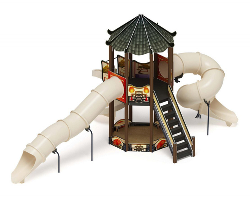 Детский игровой комплекс Карнавал (Шанхай) ДИК 2.22.01-02 H=2000 винтовой скат, горка-труба