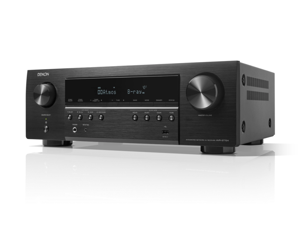 AV-ресивер Denon AVR-S770H, черный, мощность 165Вт, поддержка 8K