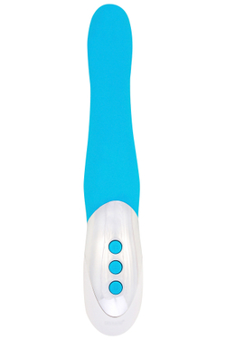 Мощный пульсирующий массажер M&M голубой 8109MA