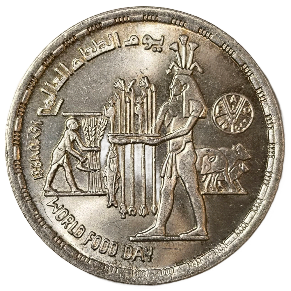 Монета Египта 1 фунт 1981 г. "Всемирный день продовольствия"