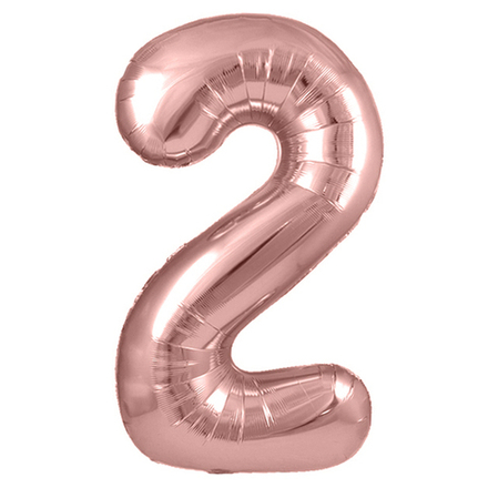 Цифра 2 розовое золото №2 40"Е65 (СТАРОЕ)