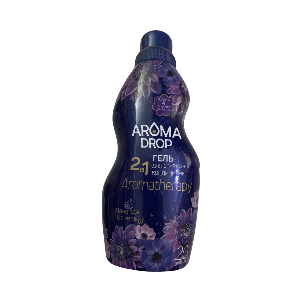 Гель д/стирки 2 в1 Лаванда и Ваниль AROMA DROP, 1000г 22814