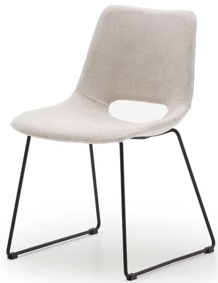 Zahara Стул бежевый с черными стальными ножками La Forma Испания 