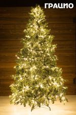 Елка с гирляндой «Грацио» (Литая+пвх) 180 см / 1,8 м