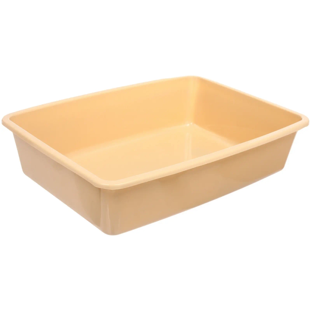 Лоток - туалет для кошек с совком «ЧИСТЫЕ ЛАПКИ», цвет бежевый, 37*27*8.6см