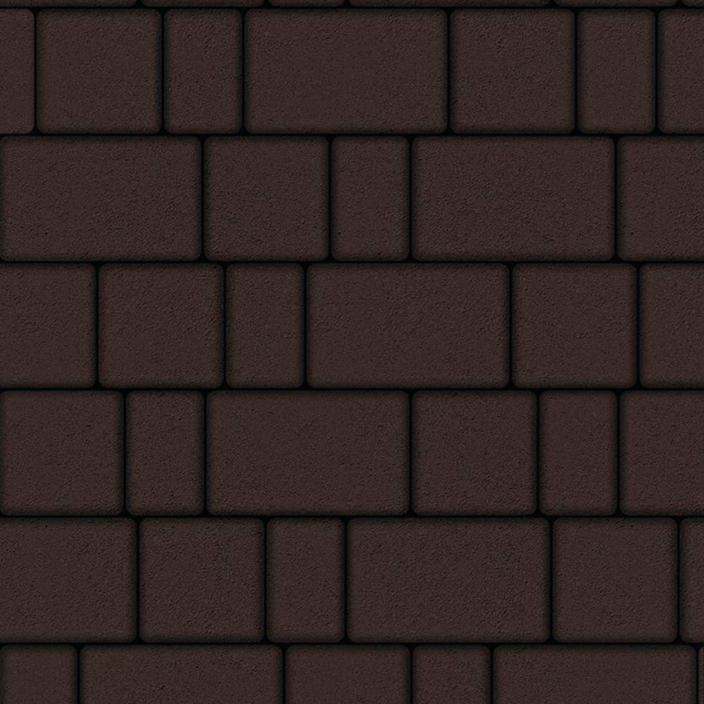 ТРОТУАРНАЯ ПЛИТКА СТАРЫЙ ГОРОД - Б.1.ФСМ.6 СТАНДАРТ КОРИЧНЕВЫЙ, КОМПЛЕКТ ИЗ 3 ВИДОВ ПЛИТ