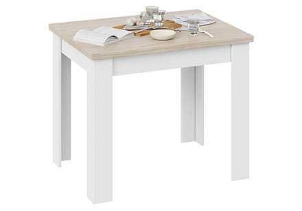 Стол деревянный Woodville Промо Тип 3 белый, дуб сонома светлый