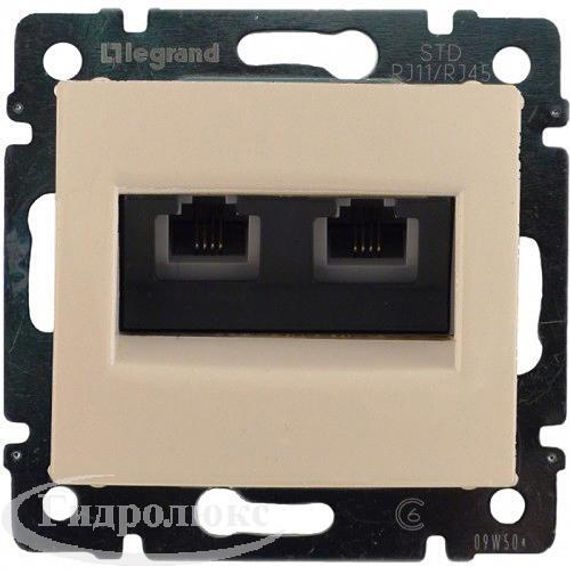 Розетка RJ11 2-ая Legrand крем#