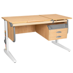 Растущая парта Дэми СУТ 25 с навесной тумбой (1200×610 мм)