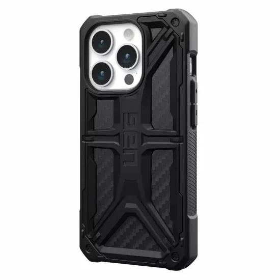 Чехол Uag Monarch для iPhone 15 Pro MAX 6.7", цвет карбон (Carbon Fiber)