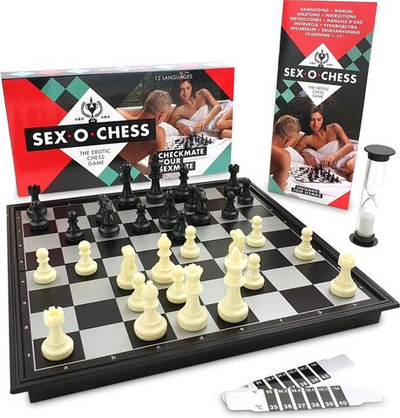Эротические шахматы Sex-O-Chess (Цвет: черный с белым)