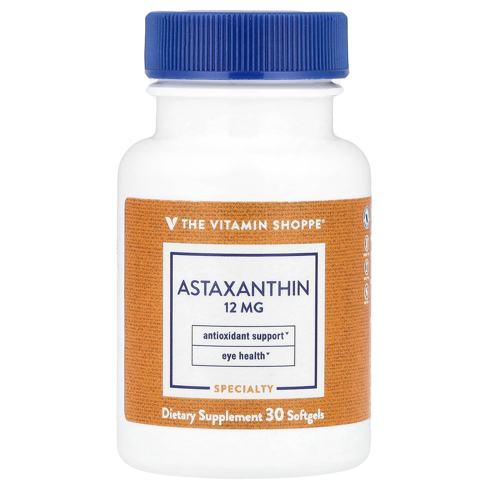 The Vitamin Shoppe, Astaxanthin, 12 mg, 30 Softgels