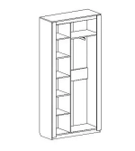 Шкаф двухдверный "Элана" гостиная