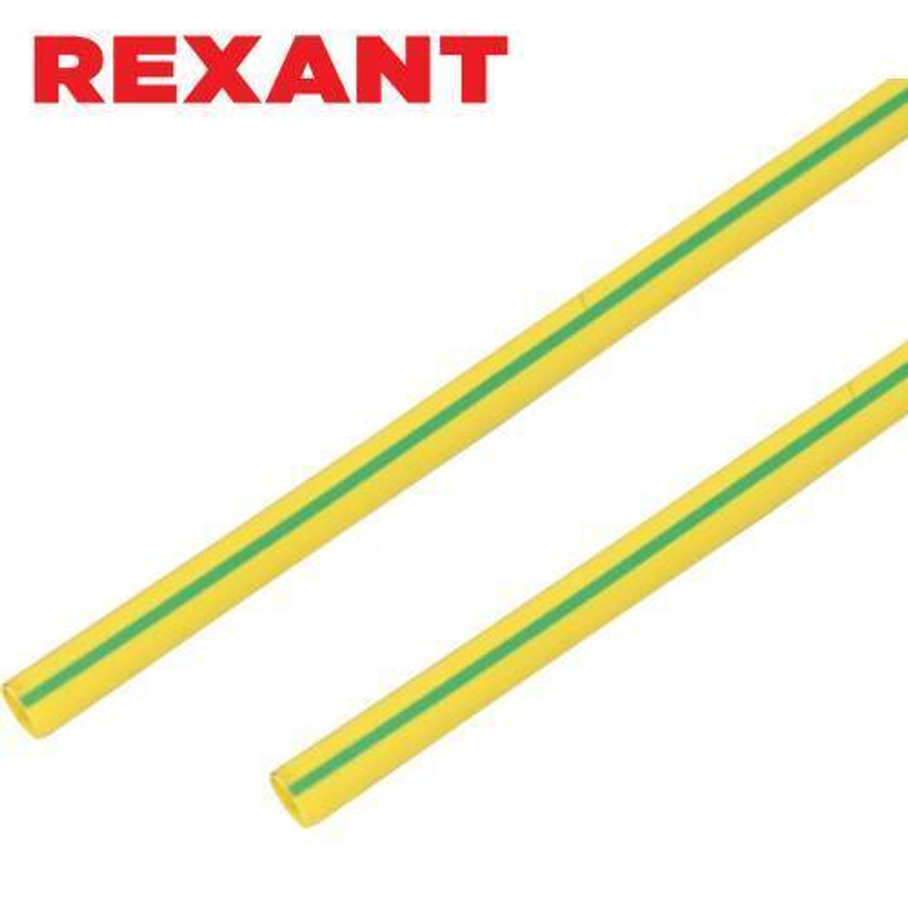 8,0/4,0 мм 1м термоусаживаемая трубка желто-зеленая Rexant/20-8007