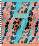 Тетрадь общая 48 л., PASTEL GOLD LEOPARD, обложка-мелов.картон+сплошной УФ-лак, металлический гребень