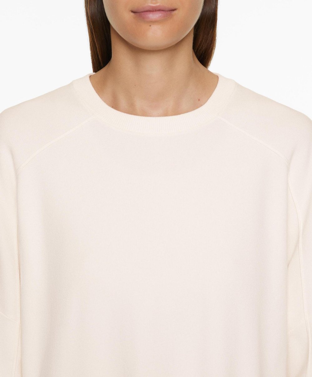 Oysho Длинный свитер из трикотажа, светлый экрю