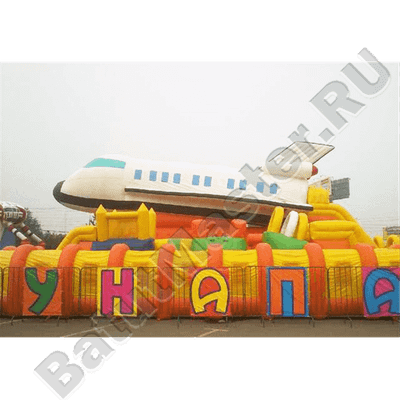 Коммерческий надувной батут "Ракета" 20*10*7 м